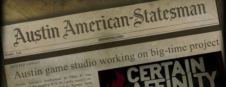 austin american-statesman newspaper header for halo 4 at RTX 2012