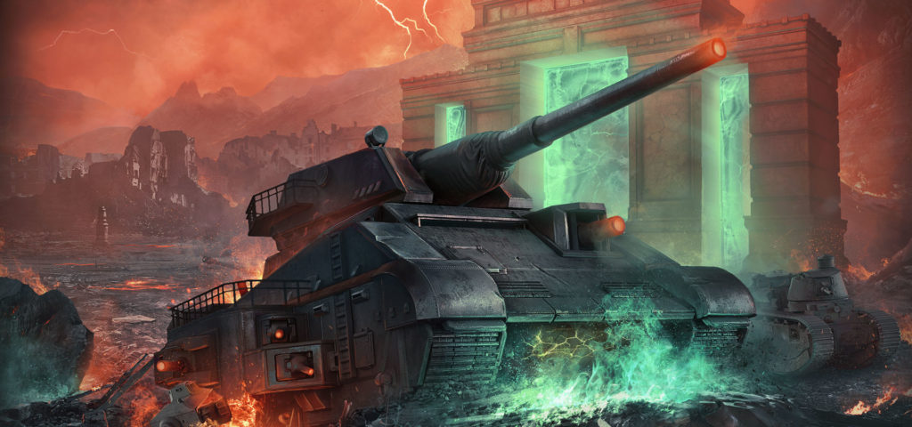 concept art of a zombie tank for the time limited world of tanks Halloween event