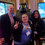 Members of Certain Affinity and Master Chief enjoying their time at Video Games on the Hill 2020
