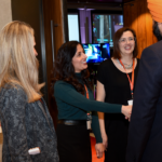 Mojdeh Gharbi shaking hands with Navdeep Bains, Minister of Innovation, Science and Economic Development during Video Games on the Hill 2020