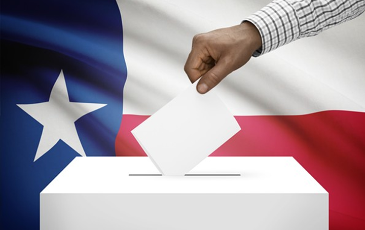 Texas vote ballot box